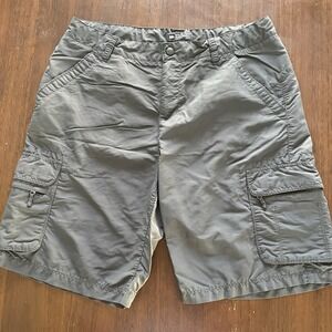 REI Sahara Cargo Shorts Women's Size 12 Gray Hiking Nylon Outdoor Gorpcore